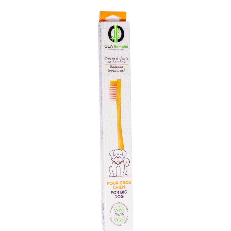 OLA Bamboo Brosse à dents en bambou pour grand chie…