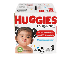 HUGGIES Snug & Dry couches...