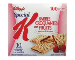 KELLOGG'S Special K barres croquantes aux fraises, 125 g