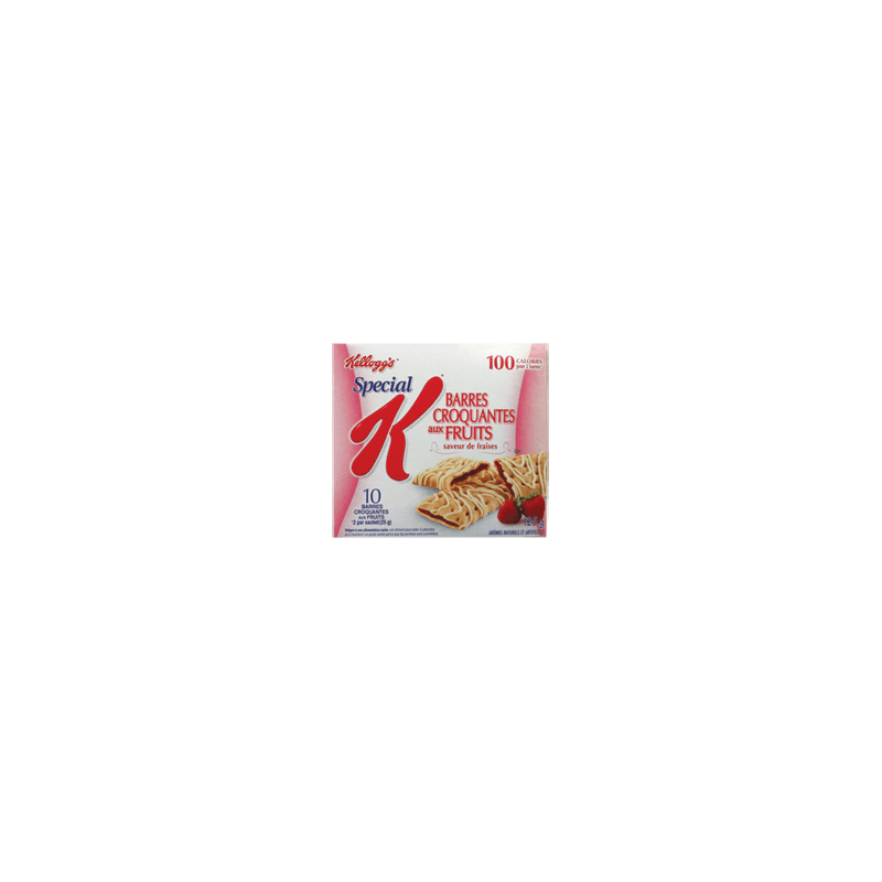 KELLOGG'S Special K barres croquantes aux fraises, 125 g