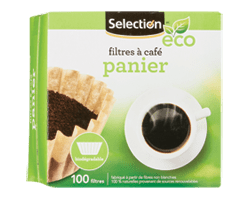 SELECTION Filtres à café panier compostables, 100 unités