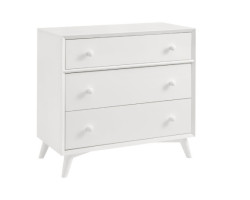 Commode Dawson 3 tiroirs Blanc – Notre exclusivité