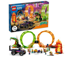 LEGO City L'arène de cascades double boucle 60339 Ensemble de construction (598 pièces)