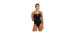 Plain swimsuit with lace back - Women