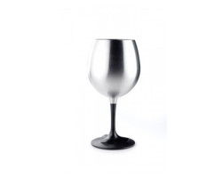 Stainless steel red wine glass with stem