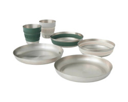 Detour Stainless Steel Foldable Dinnerware Set - 6 Piece