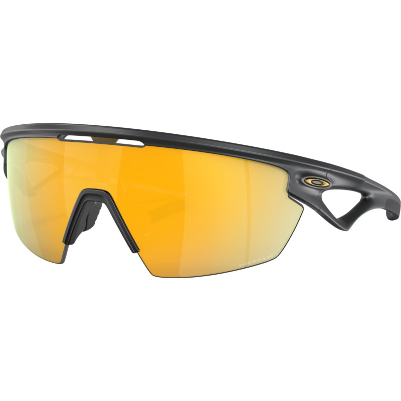 Oakley Lunettes de soleil Sphaera - Matte Carbon - Lentilles polarisées Prizm 24k - Unisexe