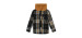 Hooded Plaid Button-Down Flannel Shirt - Big Kids