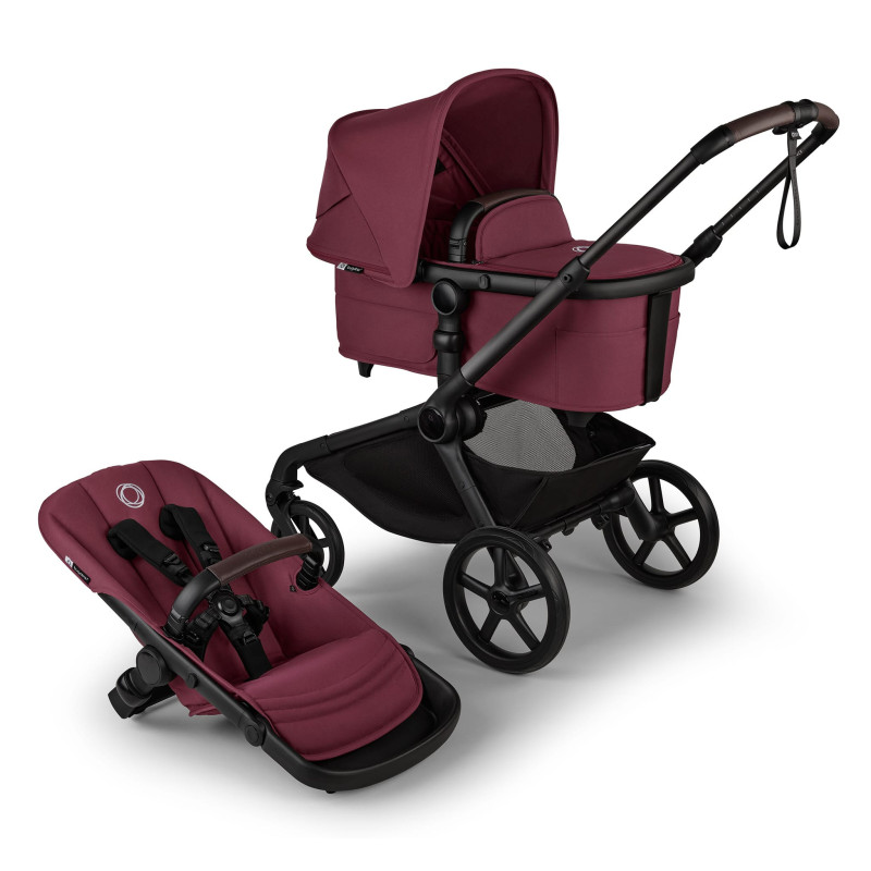 Kangaroo Stroller - Black / Cherry