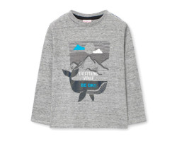 Boboli T-Shirt Manches Longues Whale Be OK 4-10ans