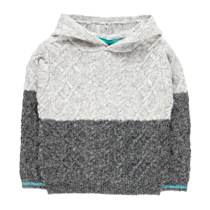 Cool Hooded Knit Sweater, 4-10 years