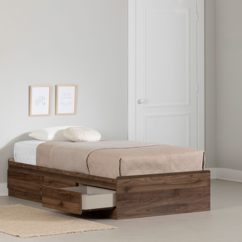 Single Bed - Yodi Natural Walnut