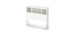 Litchi Bookcase Single Headboard - Solid White