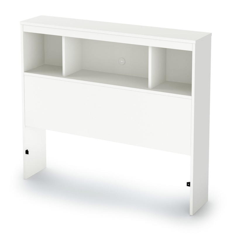 Spark Bookcase Single Headboard - Solid White