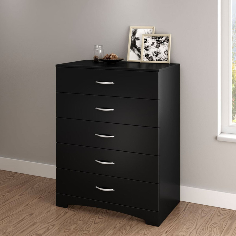 Step One 5 Drawer Chest - Solid Black