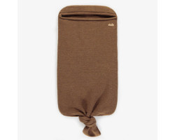 Brown cocoon in knitwear...