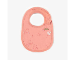 Pink patterned bib in...