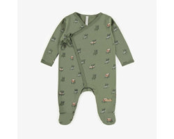 Olive green pajama with dog...