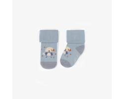 Blue stretchy socks, newborn