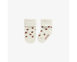 Cream stretch socks with...