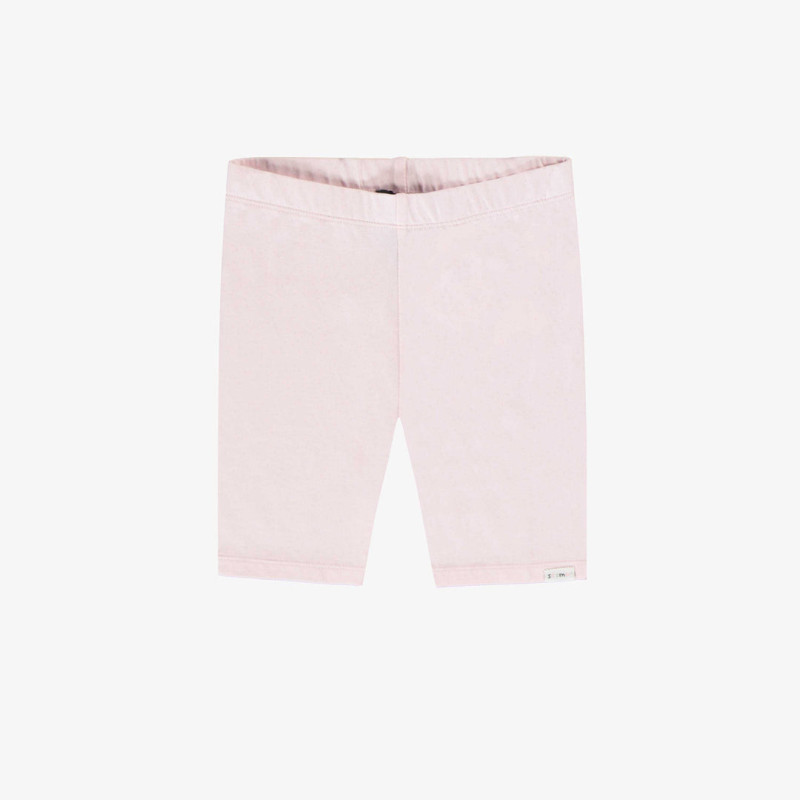 Pink short legging in soft stretch jersey, child