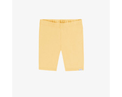 Yellow short legging in soft stretch jersey, child