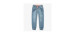 Regular fit pants jogger style in stretch denim, light blue, child