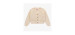 Cream long sleeves knit vest in crochet, child