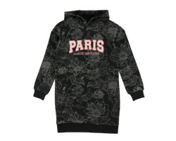 Paris Print Hooded Dress, 7-14 years