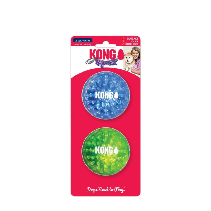 Kong Squeezz® Geodz balles, assorties