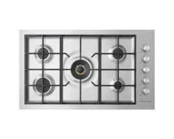 Plaque de cuisson au gaz 36 po encastrée, avec 5 brûleurs scellés, acier inoxydable, Fisher & Paykel série 9 CG365DLPRX2 N