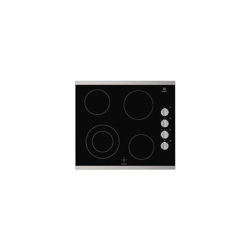 Plaque de cuisson électrique 24 po encastrée, avec 4 brûleurs radiants, acier inoxydable, Electrolux ECCE242CAS