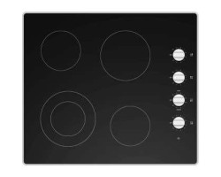 24" Built-in Electric Cooktop, with 4 Radiant Burners, Black, Moffat MCP2024DXBB