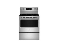 30" Freestanding Electric Range, 5 Radiant Burners, Stainless Steel, Maytag YMFES6030RZ