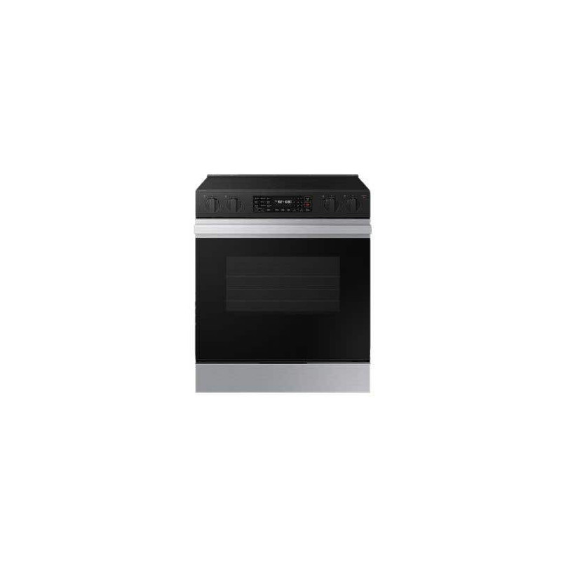 30" Slide-In Electric Range, 5 Radiant Burners, Stainless Steel, Samsung Bespoke Series NSE6DG8300SRAC