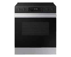 30" Slide-In Electric Range, 5 Radiant Burners, Stainless Steel, Samsung Bespoke Series NSE6DG8100SRAC