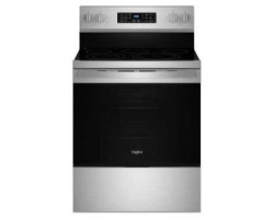 30" Freestanding Electric Range, 5 Radiant Burners, Stainless Steel, Whirlpool® YWFES5030RZ