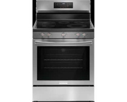 Cuisinière électrique 30 po autoportante, 5 brûleurs radiants, acier inoxydable, Frigidaire Gallery GCRE306CBF