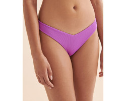 KULANI KINIS Bas de bikini cheeky Electric Violet Ribbed