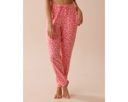 Pantalon de pyjama jogger côtelé bordures frisons