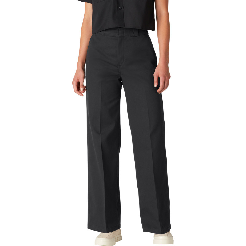 Regular Fit Wide Leg Work Pants - Women's