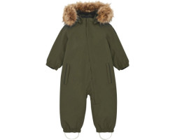 Jumpsuit with removable faux fur hood - Child