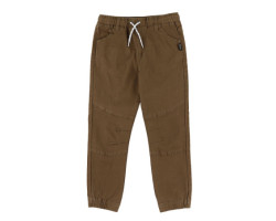 Brown Twill Joggers, 2-12 years