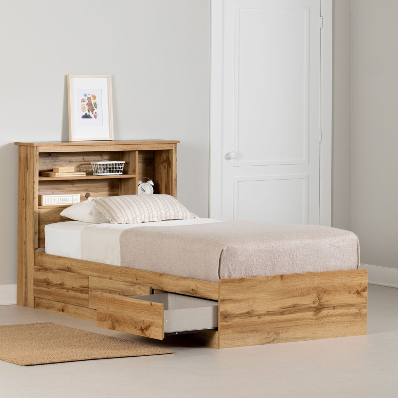 Single Bed and Headboard Set - Tassio Nordic Oak