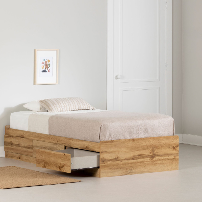 Single Bed - Tassio Nordic Oak