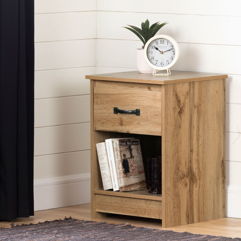 1 Drawer Nightstand - Tassio Nordic Oak