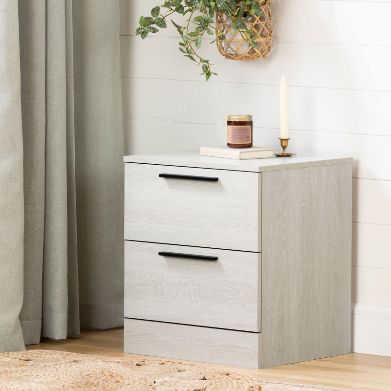 2 Drawer Nightstand - Step One Essential Winter Oak