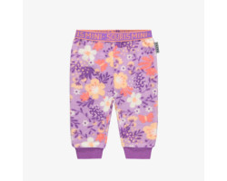 Floral purple fleece pant,...