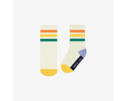 White socks with yellow,...