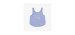 Lavender blue tank top with thin straps and a rounded bottom, child